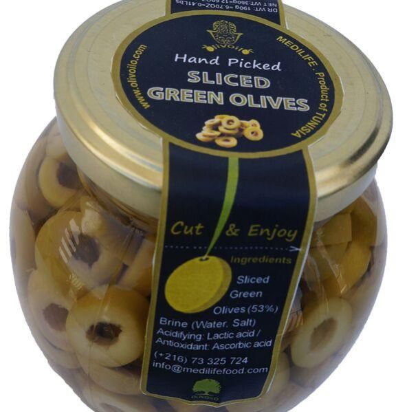 Sliced Green Olives 370 Ml