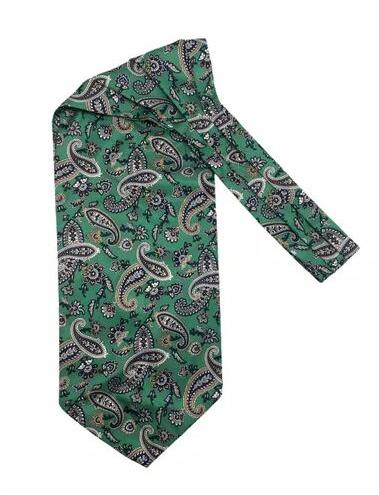 Silk Cravat, Size : Tip to Tip 130cm, Width of Blade 15cm, Width of Neck 5cm, Neck Length 37cm