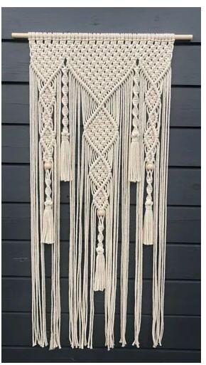 Macrame Wall Hanging, Color : White