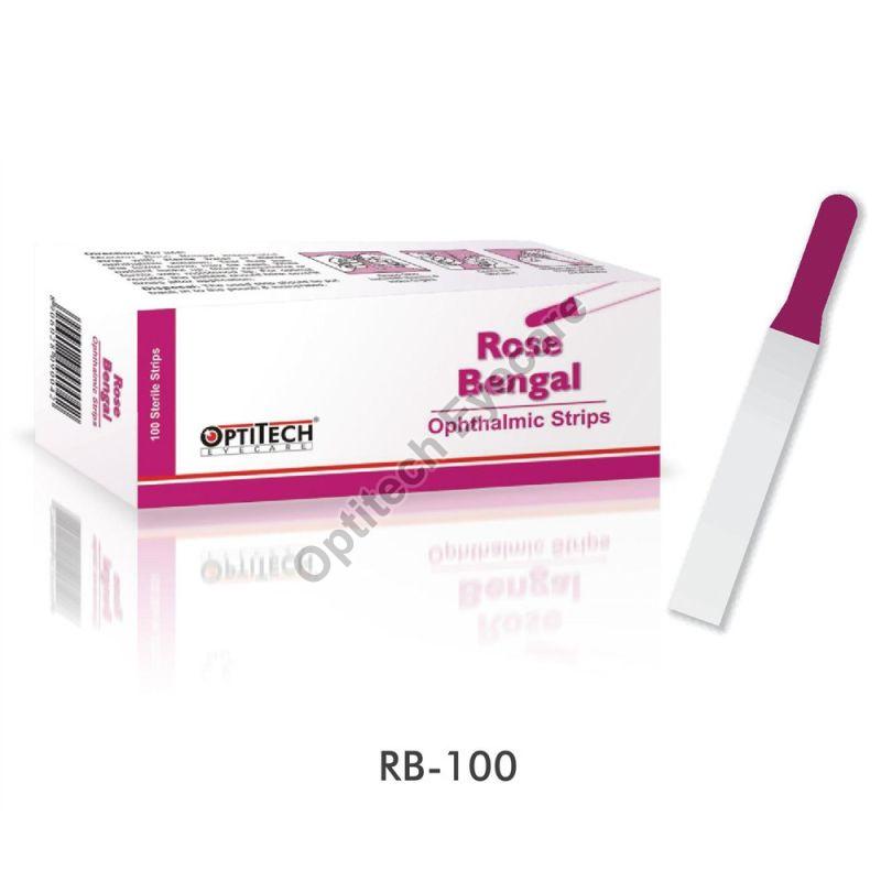 Optitech Paper Rose Bengal Ophthalmic Strips, Packaging Type : Box