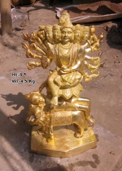 Brass mata Kamakhya devi Statue, for Home, Hotel, House, Color : Golden