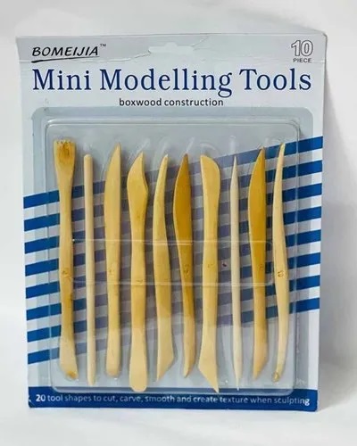Yellow Wooden Mini Modelling Tools