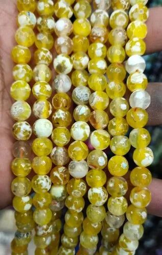 Yellow Honey Agate Faceted Necklaces, Packaging Type : Packets