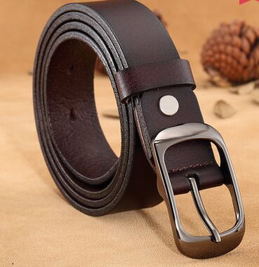 Classic leather Belt, Width : 38 mm