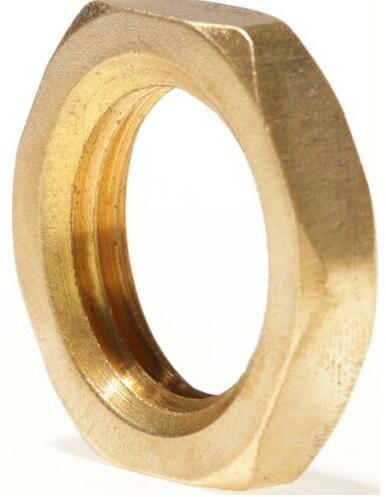 Steel Brass Check Nut, Color : Golden