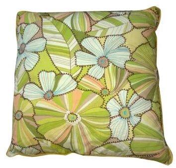 Floral cotton cushion cover, Shape : Square