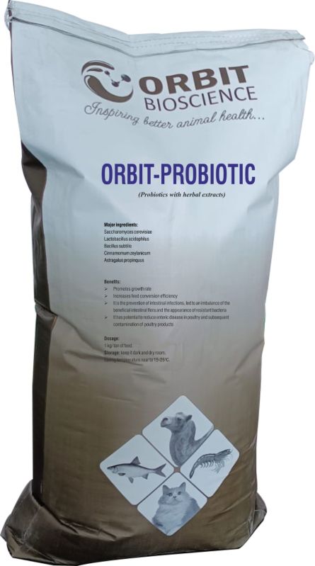 Light Yellow Natural Orbit ProBiotic, for Animal Food, Cattle Feed, Packaging Type : Bags