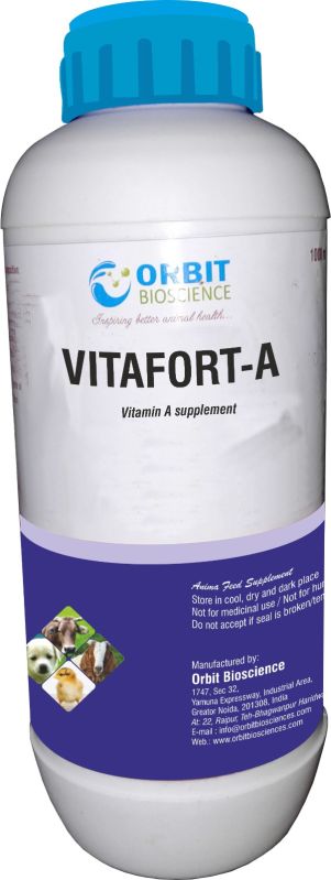 Light Yellow Natural Vitafort A, for Animal Food, Cattle Feed, Packaging Type : bottle