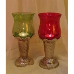 Dlite Crafts Glass Pillar Candle Holder