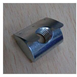 Carbon steel Polished Spring Leaf Nut, for Aluminium profile, Size : M8