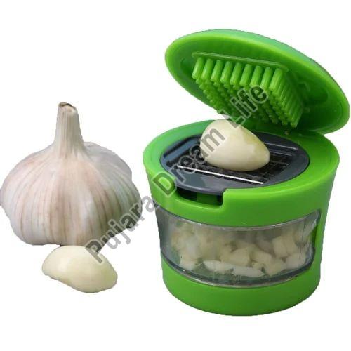 DeoDap Manual Plastic Ginger Garlic Crusher, Color : Green