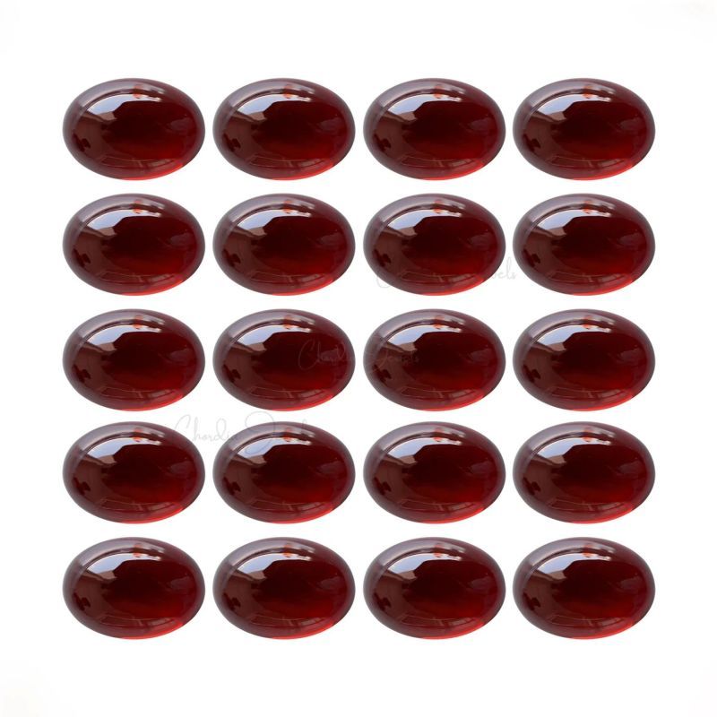 Polished Garnet Gemstone Cabochon, for Bracelet, Earring, Necklace, Feature : Healing, Serenity, Peace