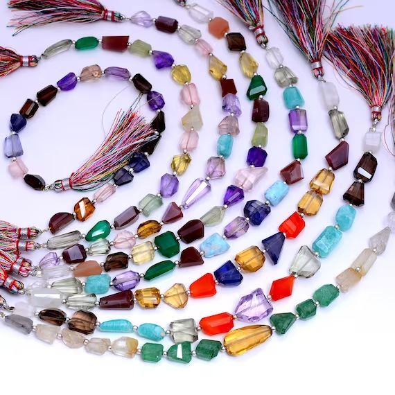Marka Jewelry Polished Nugget Shape Gemstone Beads, Occasion : Love, Friendship, Gift