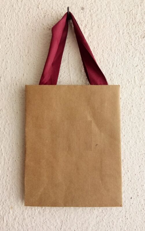 Brown Maroon Plain Kraft Paper Bag, for Shopping, Capacity : 2kg