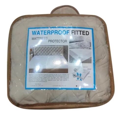 Plain Polyester mattress protector, Color : White