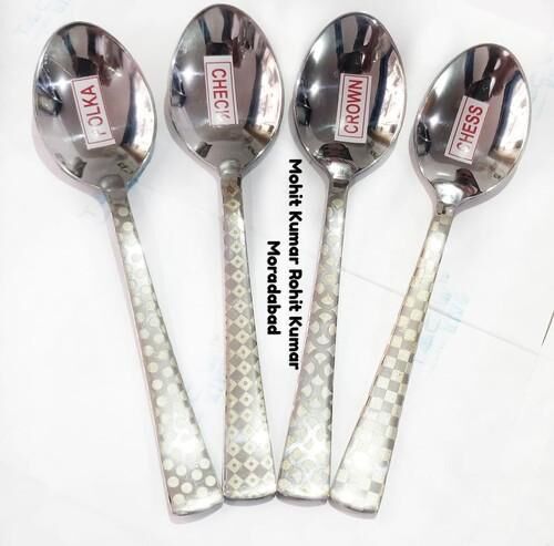 Stainless Steel Designer Spoons, Color : Lazer Printed