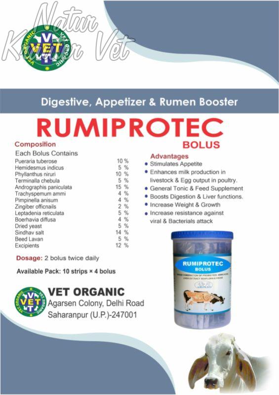 Rumiprotec Bolus, for Animals Use, Packaging Type : Plastic Bottle