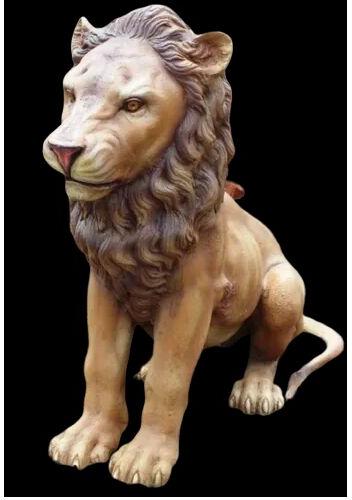 FRP Lion Statue, Color : Brown