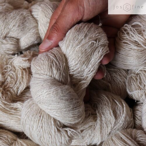 Natural Hand Spun Yarn, Color : Off-white