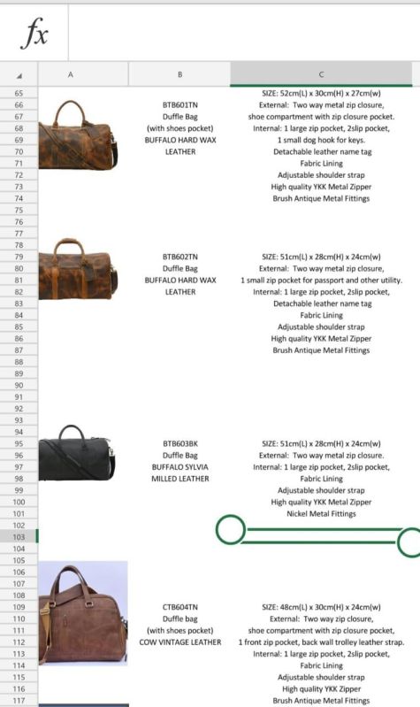 Leather Travel Bags, Certification : ISO 9001:2008 Certified