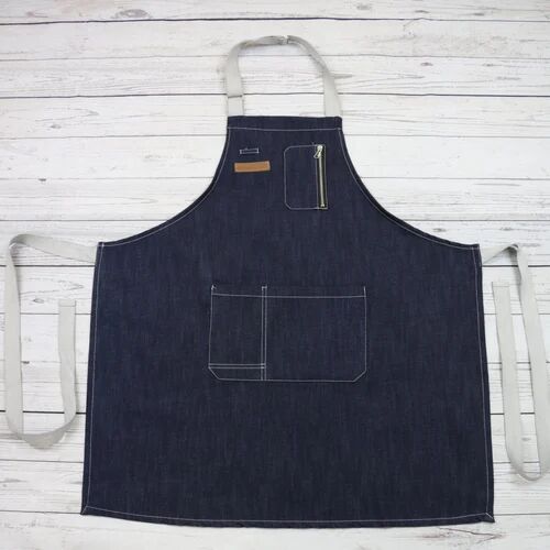 Plain Denim Apron, Length : 27Inch