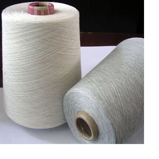 Polyester Cotton Yarn, for Weaving, Knitting, Packaging, Pattern : Plain, Raw, Dyed, Bleached
