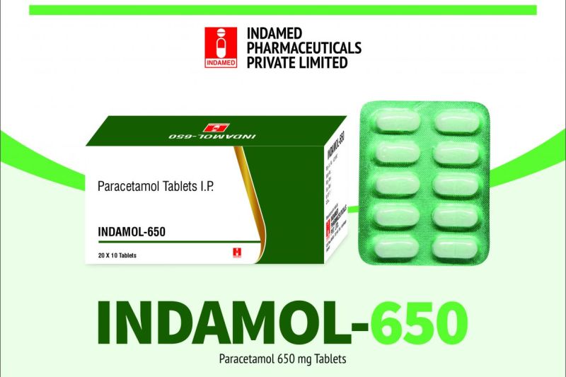 Indamol 650mg Tablet, Grade : Medicine Grade