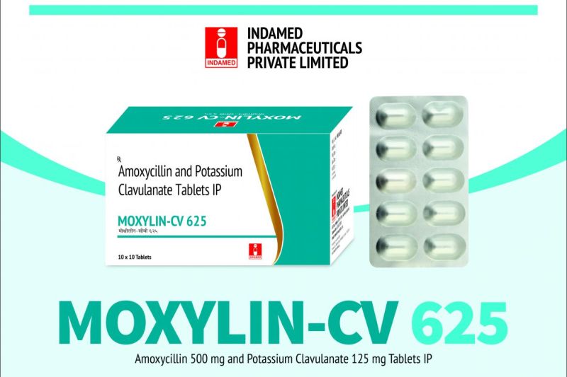 Moxylin-Cv 625mg Tablet, Packaging Type : Strips