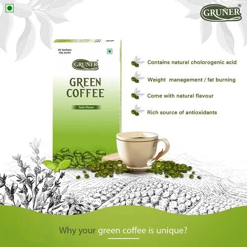 Green Coffee Bean Powder, Packaging Size : 30 Sachets