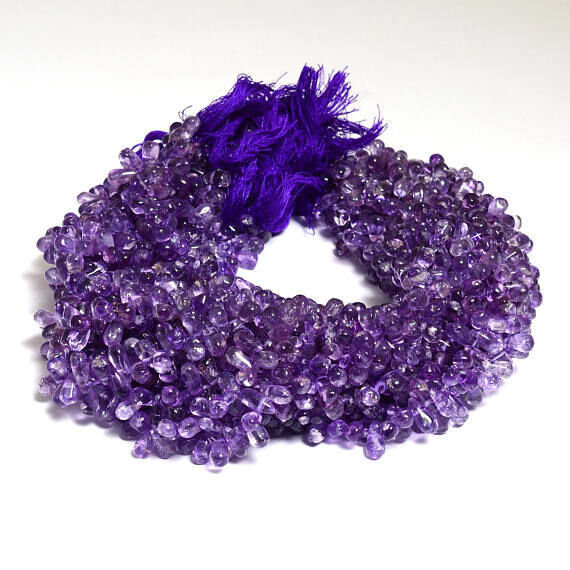 Amethyst Side Drops Smooth Beads, Packaging Type : Paper Box, Plastic Box, Velvet Box, Wooden Box