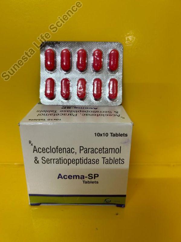 Aceclofenac Paracetamol Serratiopeptidase Tablets