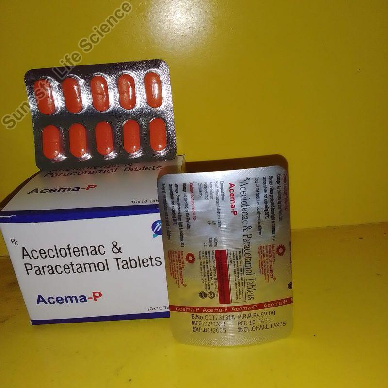 Aceclofenac 10 Mg Paracetamol 325 Mg Tablets