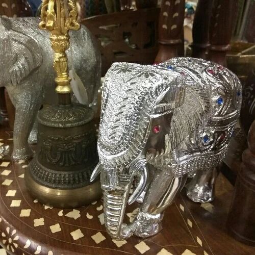 Silver Decorative Elephant Statue