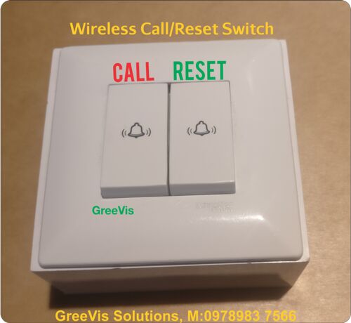 GreeVis Call Bell System Switch, Color : White