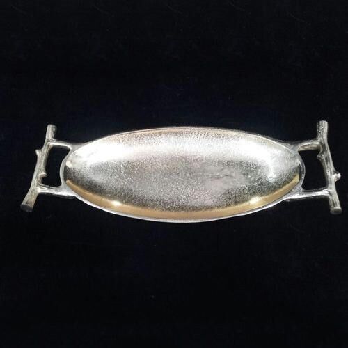 Brass Oval Platter, Size : 15x6 Inch