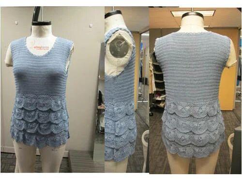 Crochet Rayon Top, Size : Large