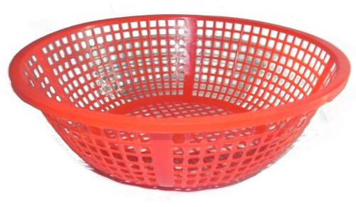 Round White Plastic Basket