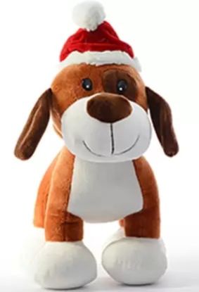 Christmas Dog Soft Toy, Packaging Type : Plastic Bag
