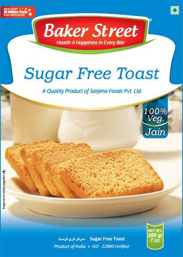 Soft Sugar Free Toast, Packaging Type : Single Package