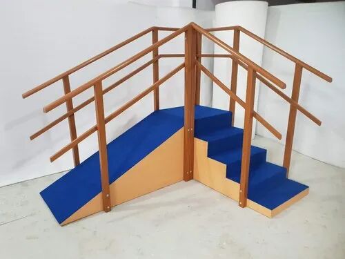 Wooden Physiotherapy Exercise Staircase, Color : Brown Blue