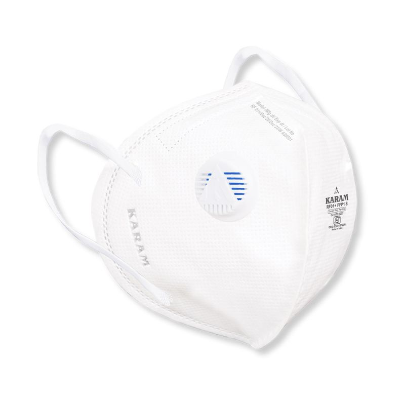 FFP1S Disposable Face Respirator with Ear Loops and Exhalation Valve