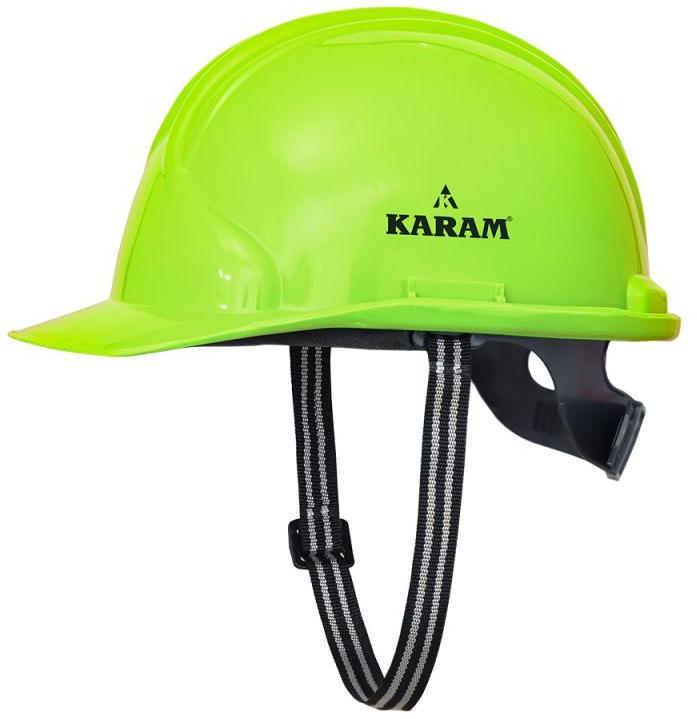 Safety Helmet with Protective Peak and Slider Type Adjustment