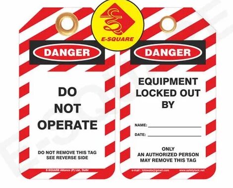 Safety Lockout Tags