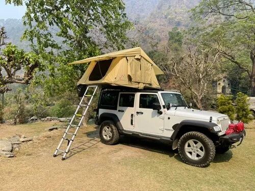 Plain Polyester Roof Top Tent, Color : Khaki