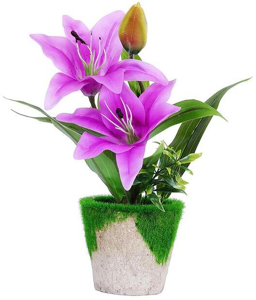 Artificial Lily Flower, Color : Purple 