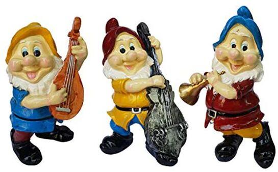 Resin/Plastic Musical Gnomes Statue