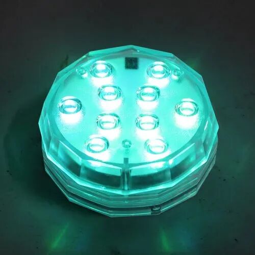 Round Glass Underwater LED Light, for Swimming Pool, Lighting Color : Warm White