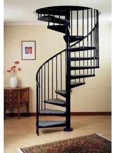 Black Iron Spiral Stairs