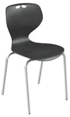 Black Steel Plastic Restaurant Chair