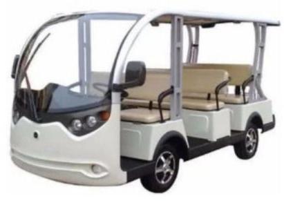 8 Seater White Electric Sightseeing Car, Color : Silver